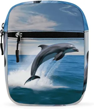 Simple Small Shoulder Bag,Jumping Up Dolphins Print Anti-theft Messenger Bag,casual Small Backpack,mini Crossbody Bag