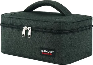 Small Lunch Bag Mini Lunch Box Insulated Portable for Adults Men Women Work with Handle En-large 5.8L Black