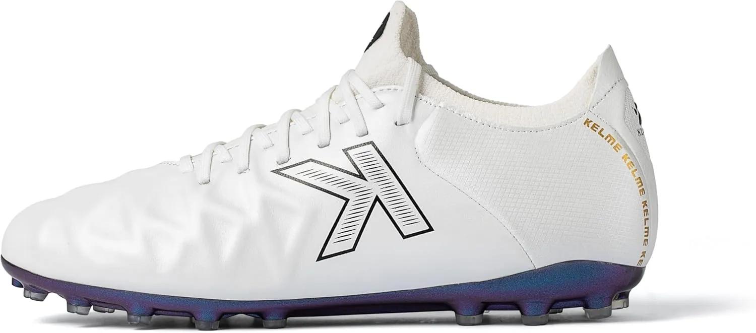 Soccer Cleats Leather Men's FG/MG Football Shoes,Pro Calfskin Leather Soccer Shoes,Outdoor Football Cleats Unisex Adult Sizes,Snug Fit