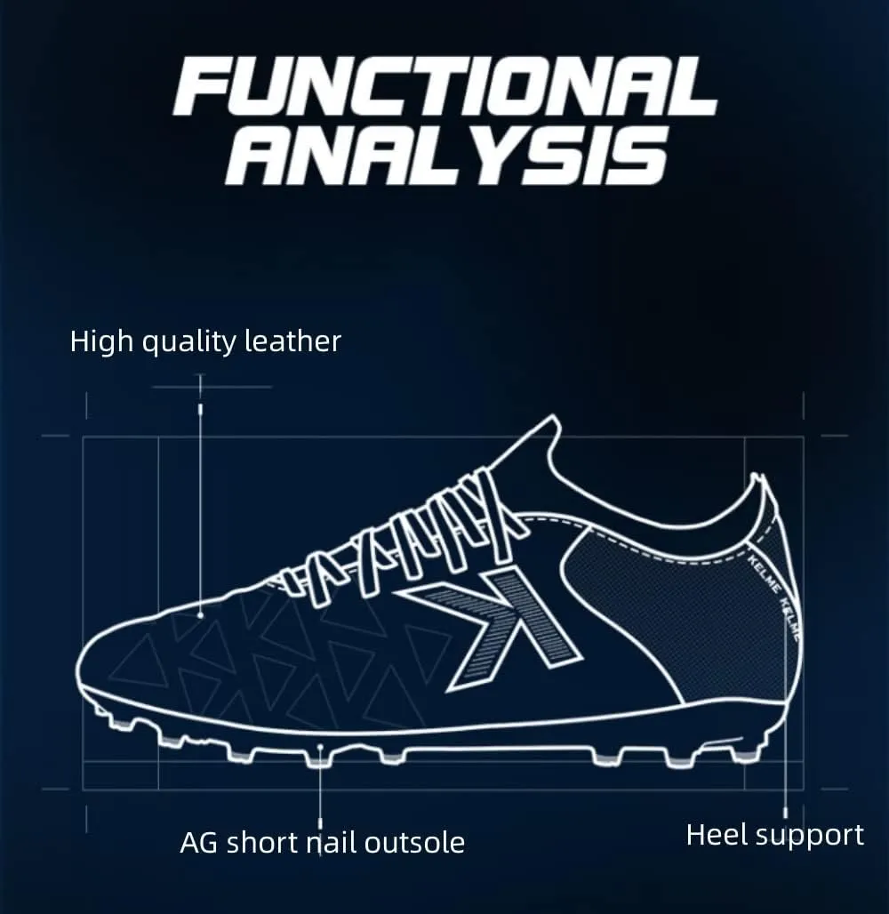 Soccer Cleats Leather Men's FG/MG Football Shoes,Pro Calfskin Leather Soccer Shoes,Outdoor Football Cleats Unisex Adult Sizes,Snug Fit