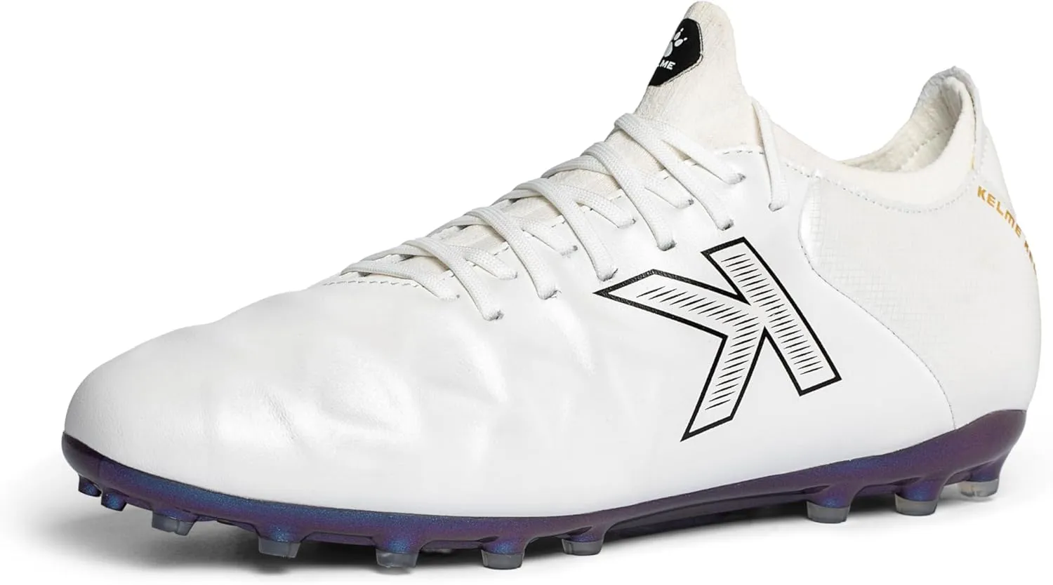 Soccer Cleats Leather Men's FG/MG Football Shoes,Pro Calfskin Leather Soccer Shoes,Outdoor Football Cleats Unisex Adult Sizes,Snug Fit