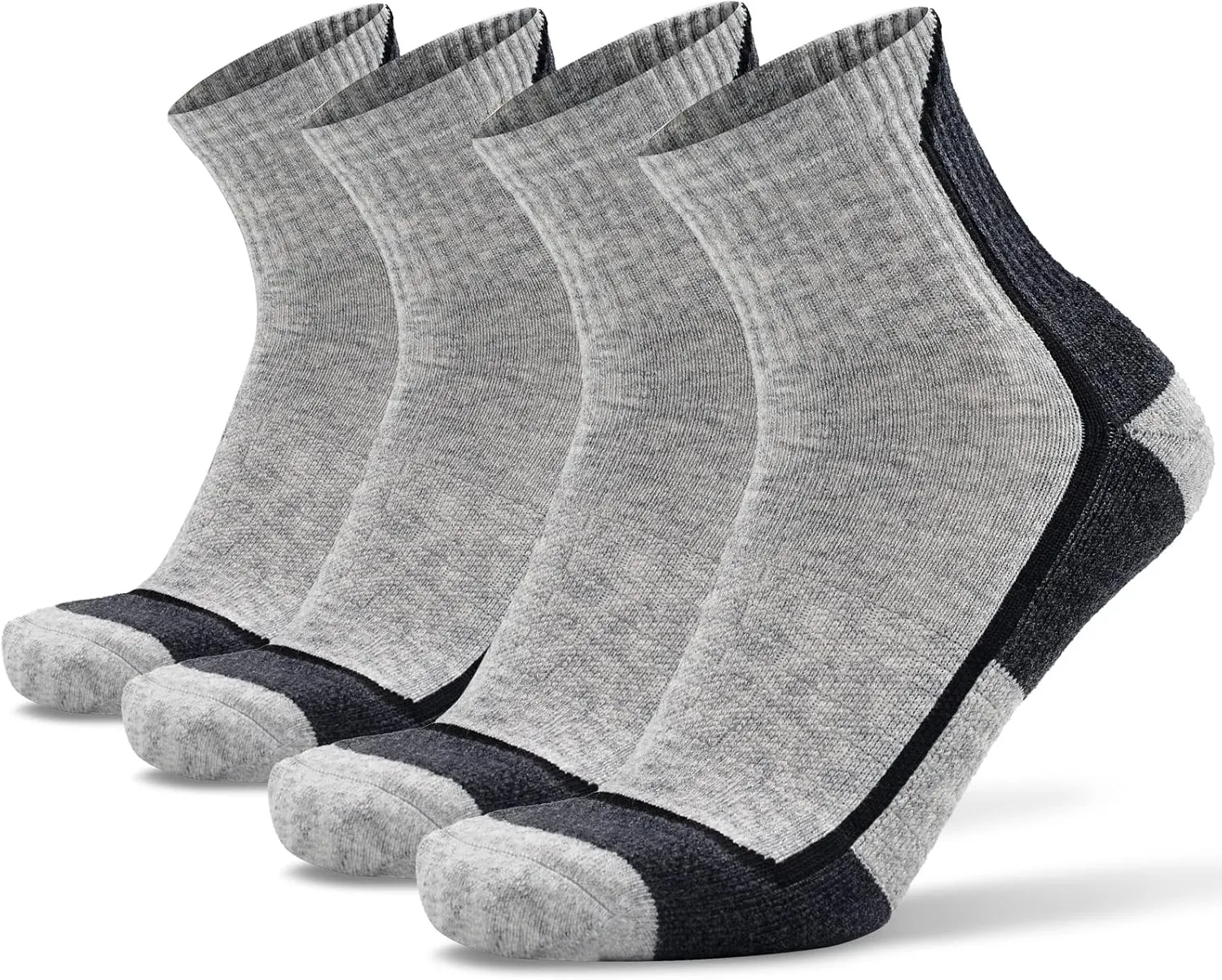 Socks Daze Merino Wool Blend Ankle Running Hiking Socks for Men Women Athletic Cushioned Quarter Walking Basketball Socks