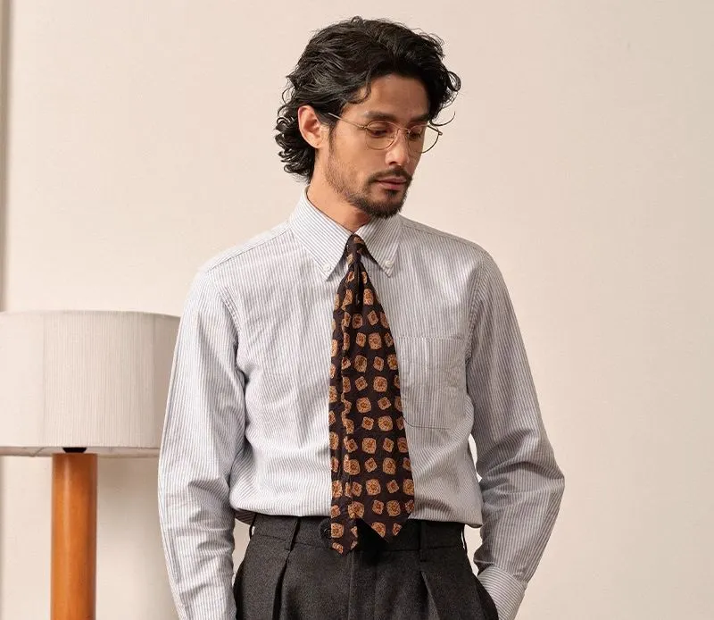 Striped Cotton Oxford Shirt