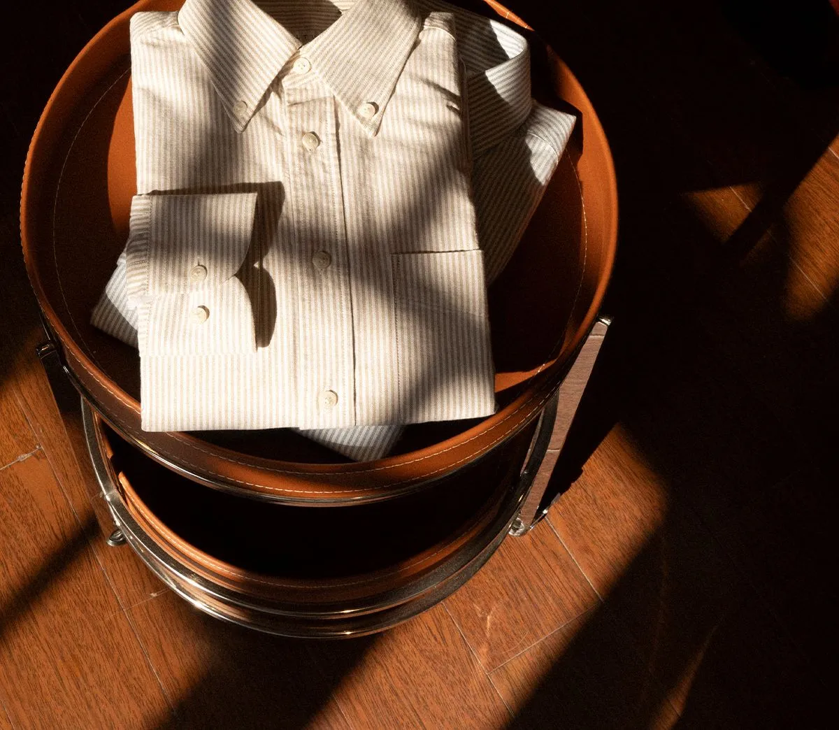 Striped Cotton Oxford Shirt