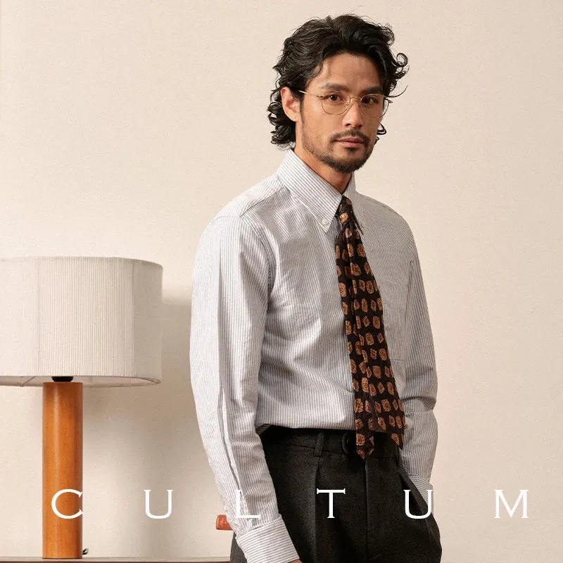 Striped Cotton Oxford Shirt