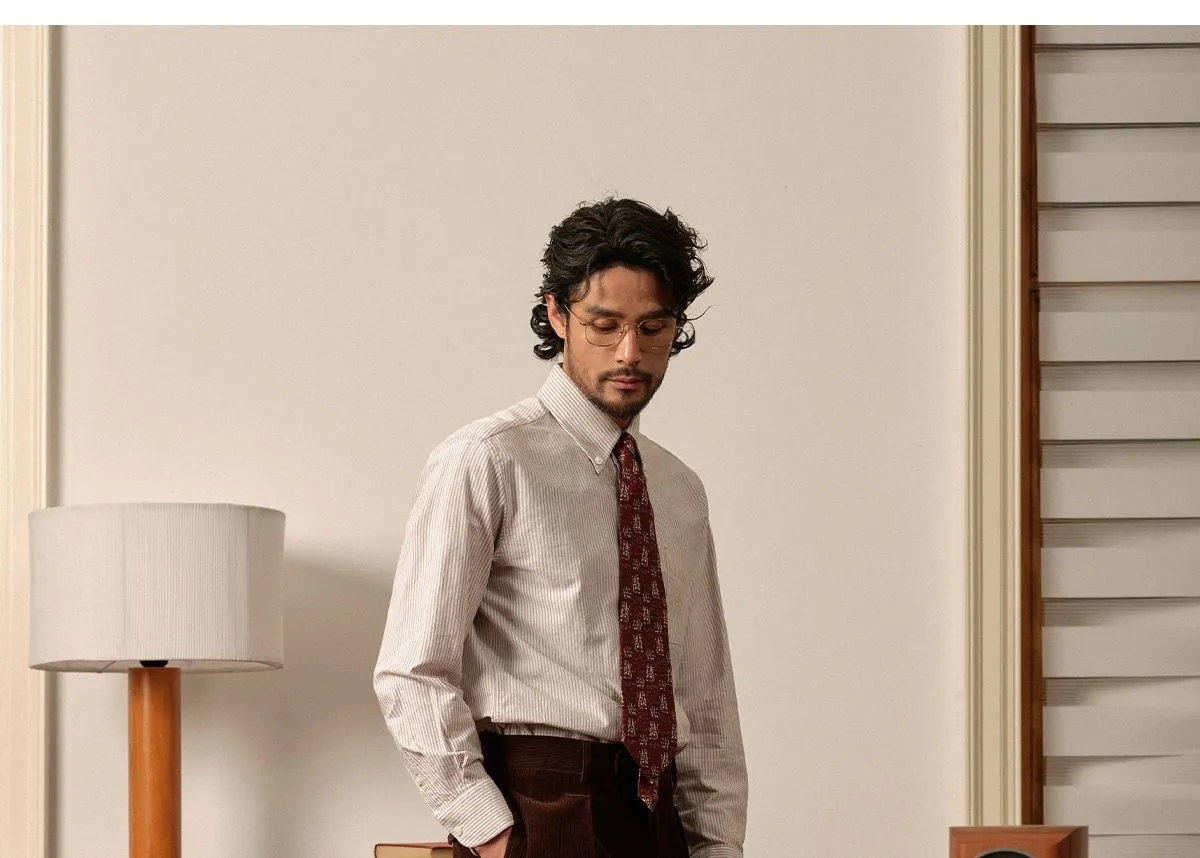 Striped Cotton Oxford Shirt