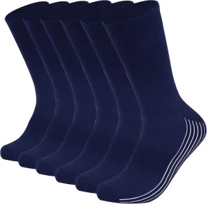 Sunew Viscose Bamboo Socks, Unisex Cushioned Comfortable Crew Workout Hiking Socks 6 Pairs