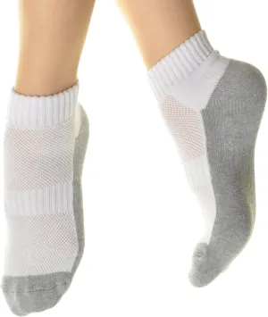 Swan Unisex Cotton Ankle Socks with Arch Support and Cushioned Soles (12-Pack)