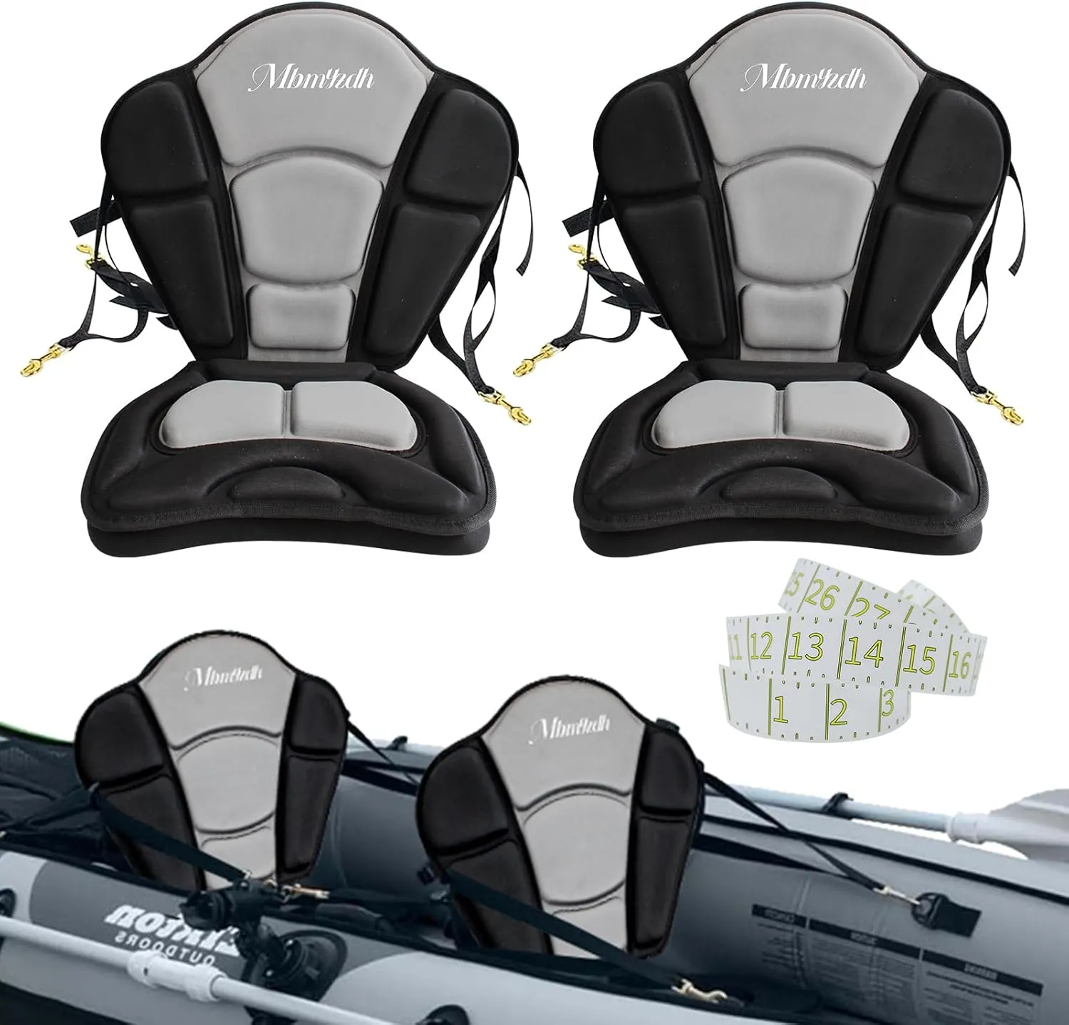 Thickened Kayak Seat,kayak seats with back support– Cushioned Canoe Backrest with Sit-On-Top Design, Padded Back Support for SUP Paddle Boards, Rafting, Fishing