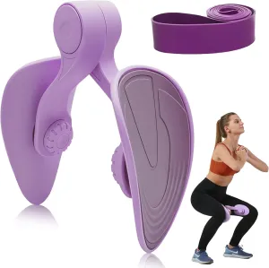 Thigh Master Thigh Exerciser for Women, Inner Thigh Kegel Exercise Workout Equipment, Pelvic Floor Muscle Trainer with Resistance Band, Hip and Pelvis Trainer Device for Home Gym