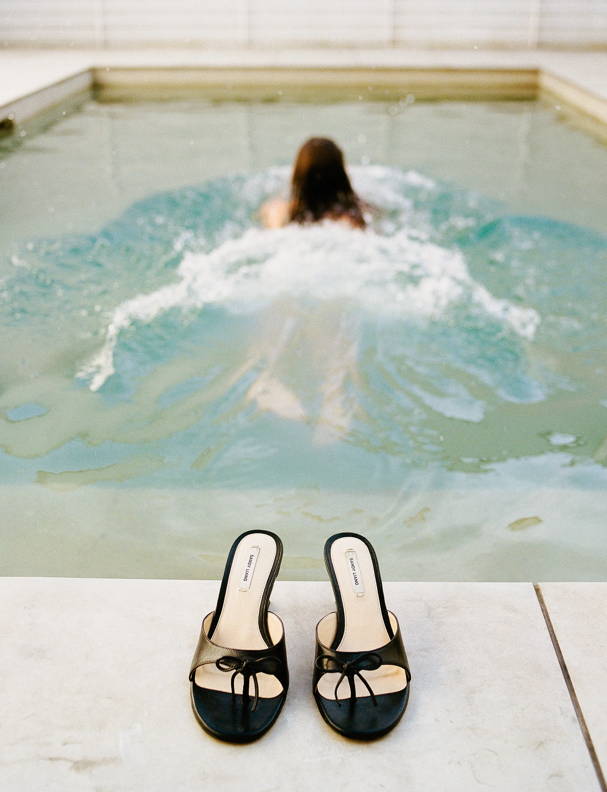 THONG MULE 60 IN BLACK NAPPA