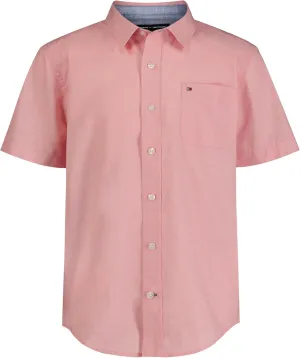 Tommy Hilfiger Boy's Short Sleeve Woven Button-down Shirt