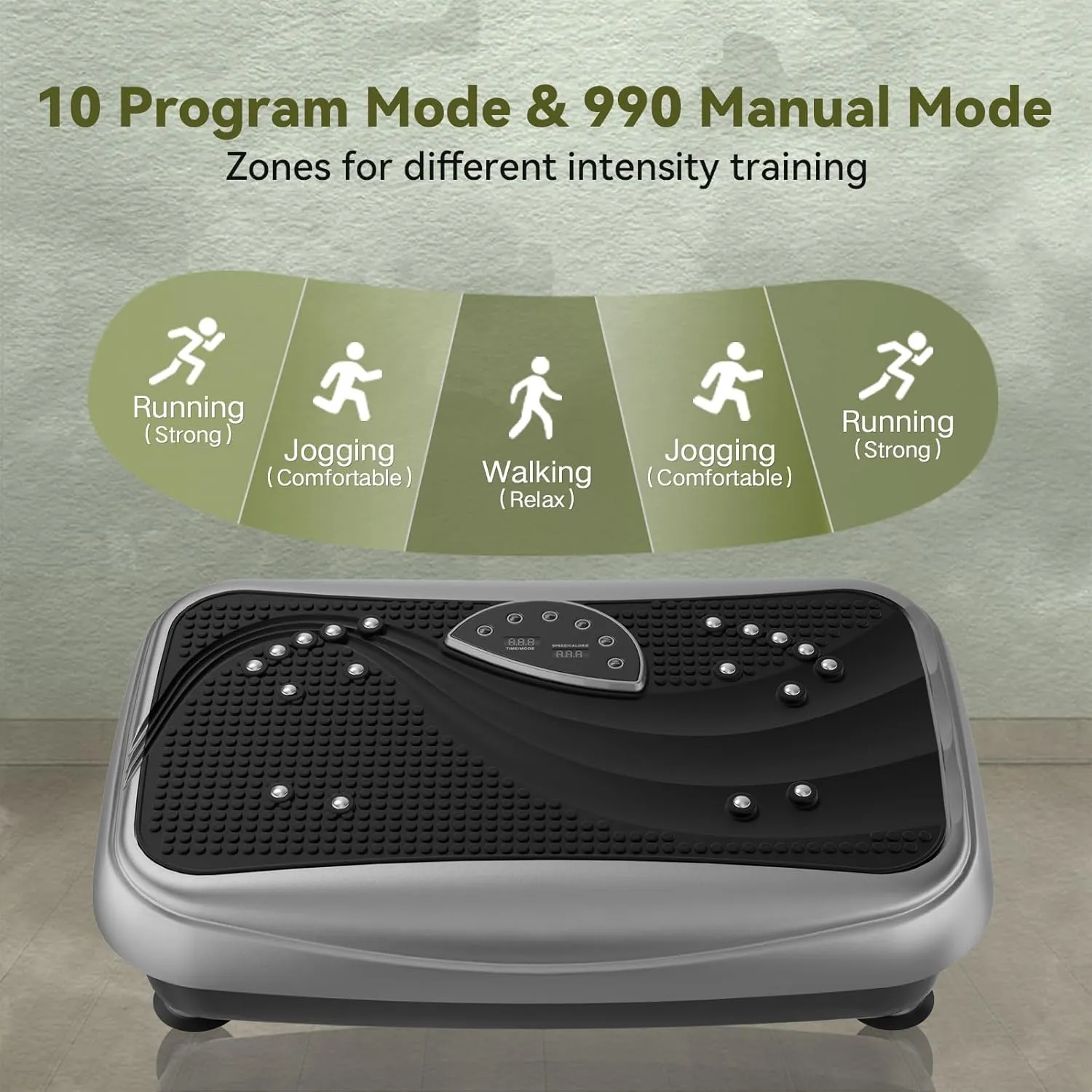 UCIN Vibration Plate Exercise Machine, Vibration Plate for Lymphatic Drainage, 330 Lbs Capacity Vibrating Plate for Weight Loss Home Fitness with Resistance Bands/Pilates Ball