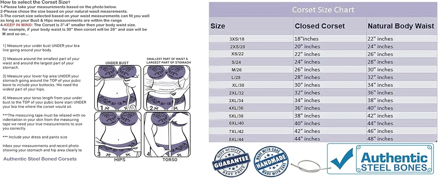 Underbust Corset Steel Boned PVC Heavy duty waist trainer, Hourglass Body Shaper Corset C18PD