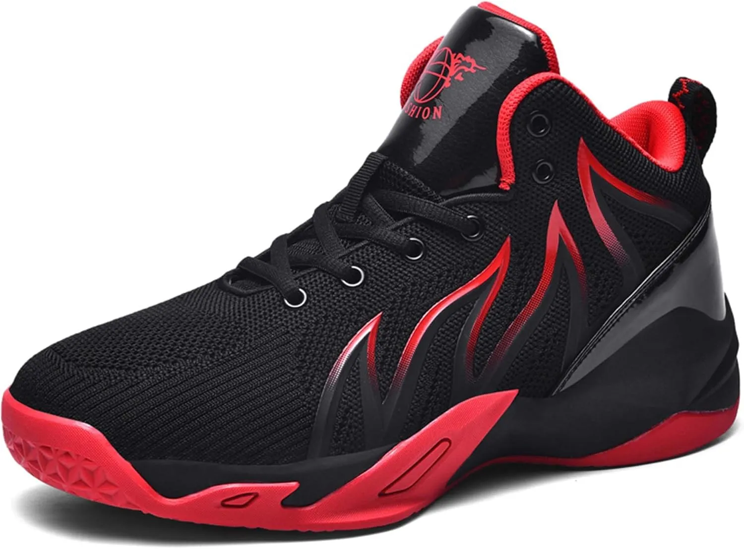 Unisex Adult Basketball Shoes Arch Support Sneakers Anti Slip Breathable Comfortable High Top Sports Running Walking Tennis Shoes