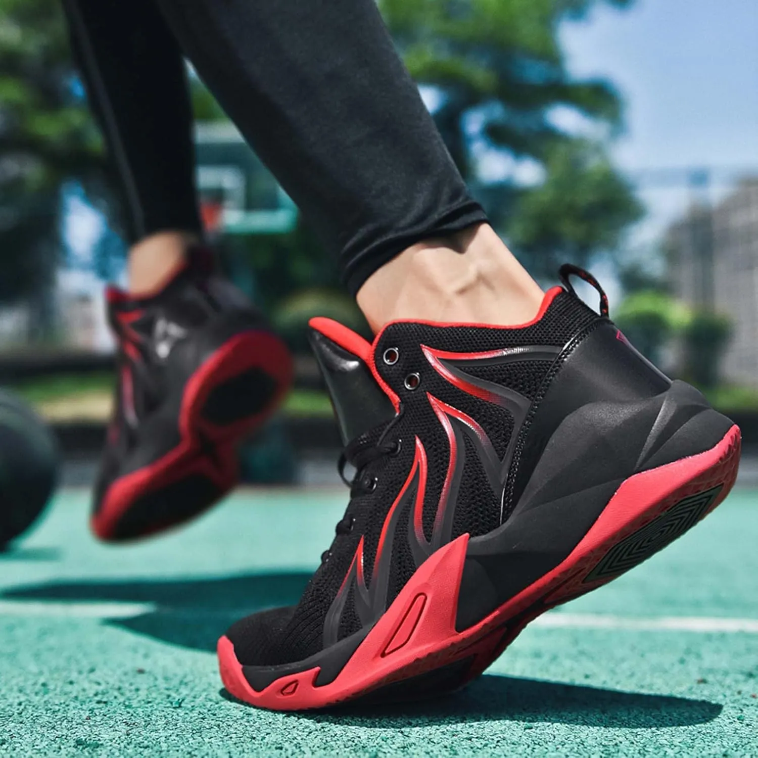 Unisex Adult Basketball Shoes Arch Support Sneakers Anti Slip Breathable Comfortable High Top Sports Running Walking Tennis Shoes
