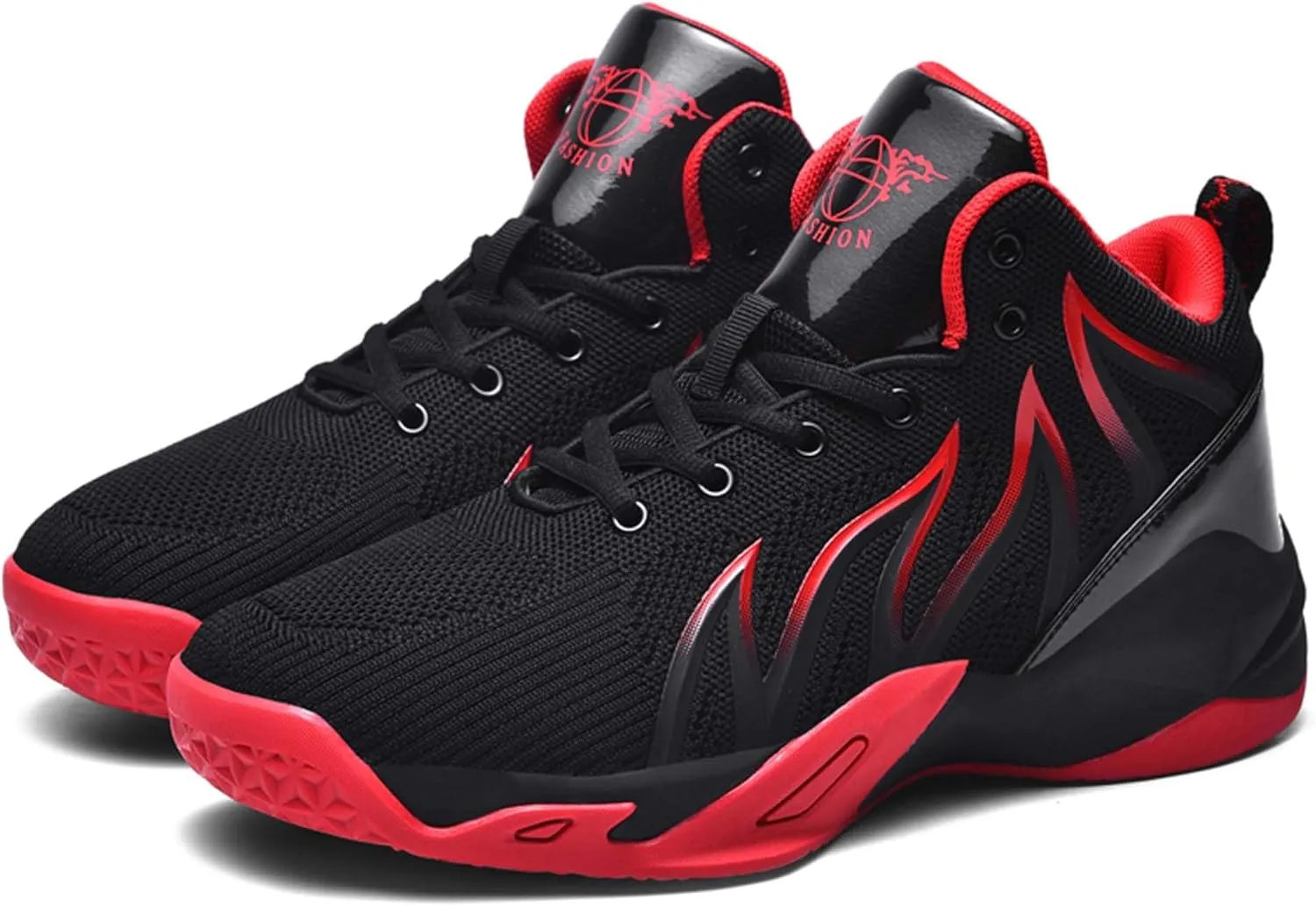 Unisex Adult Basketball Shoes Arch Support Sneakers Anti Slip Breathable Comfortable High Top Sports Running Walking Tennis Shoes
