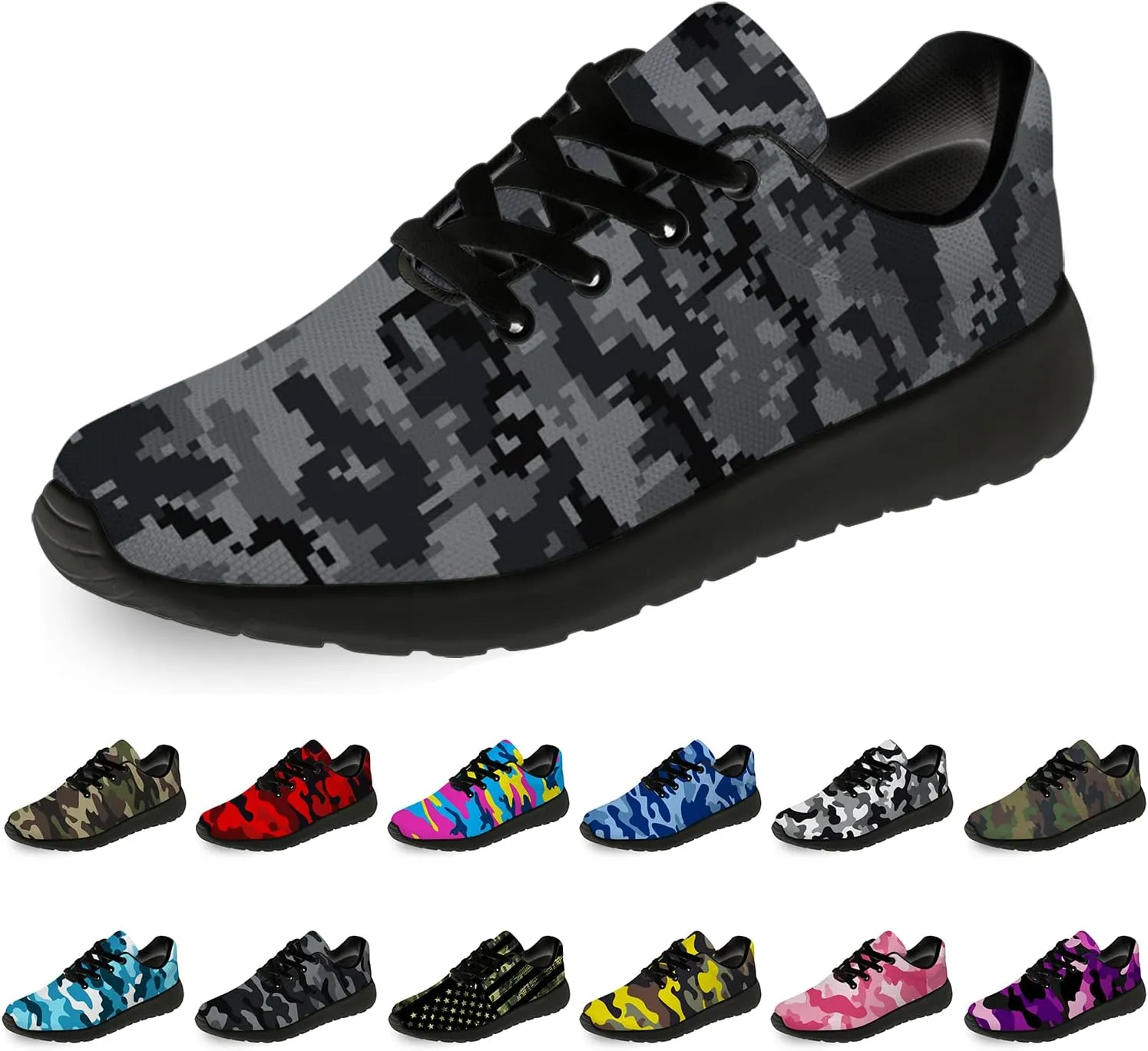 Unisex Camouflage Sneakers for Women & Men, Breathable & Lightweight, All Occasions