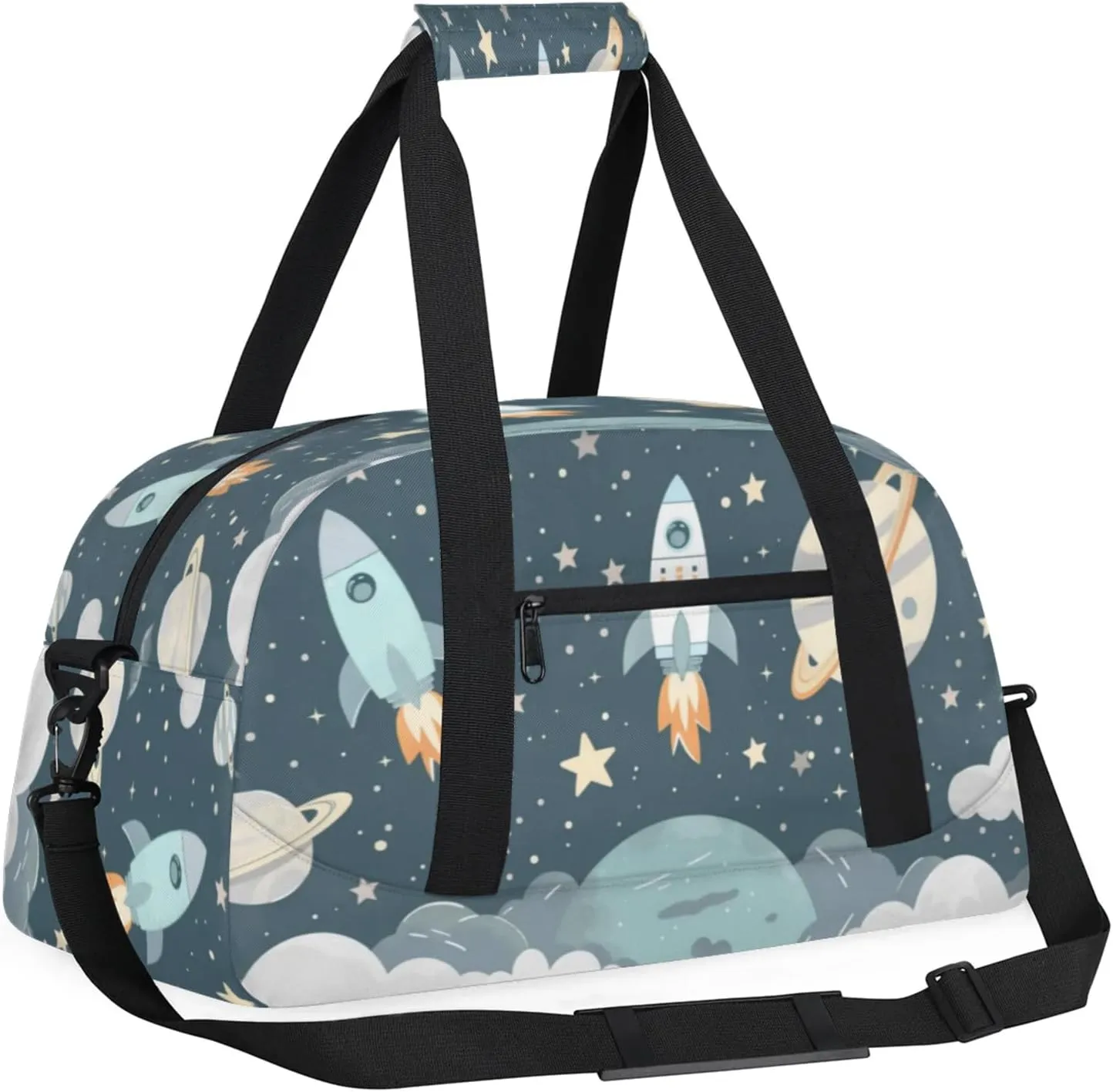 Universe Galaxy Space Gym Bag for Women Men, Sports Travel Duffel Bag Lightweight Workout Bag Carry On Overnight Weekender Bag