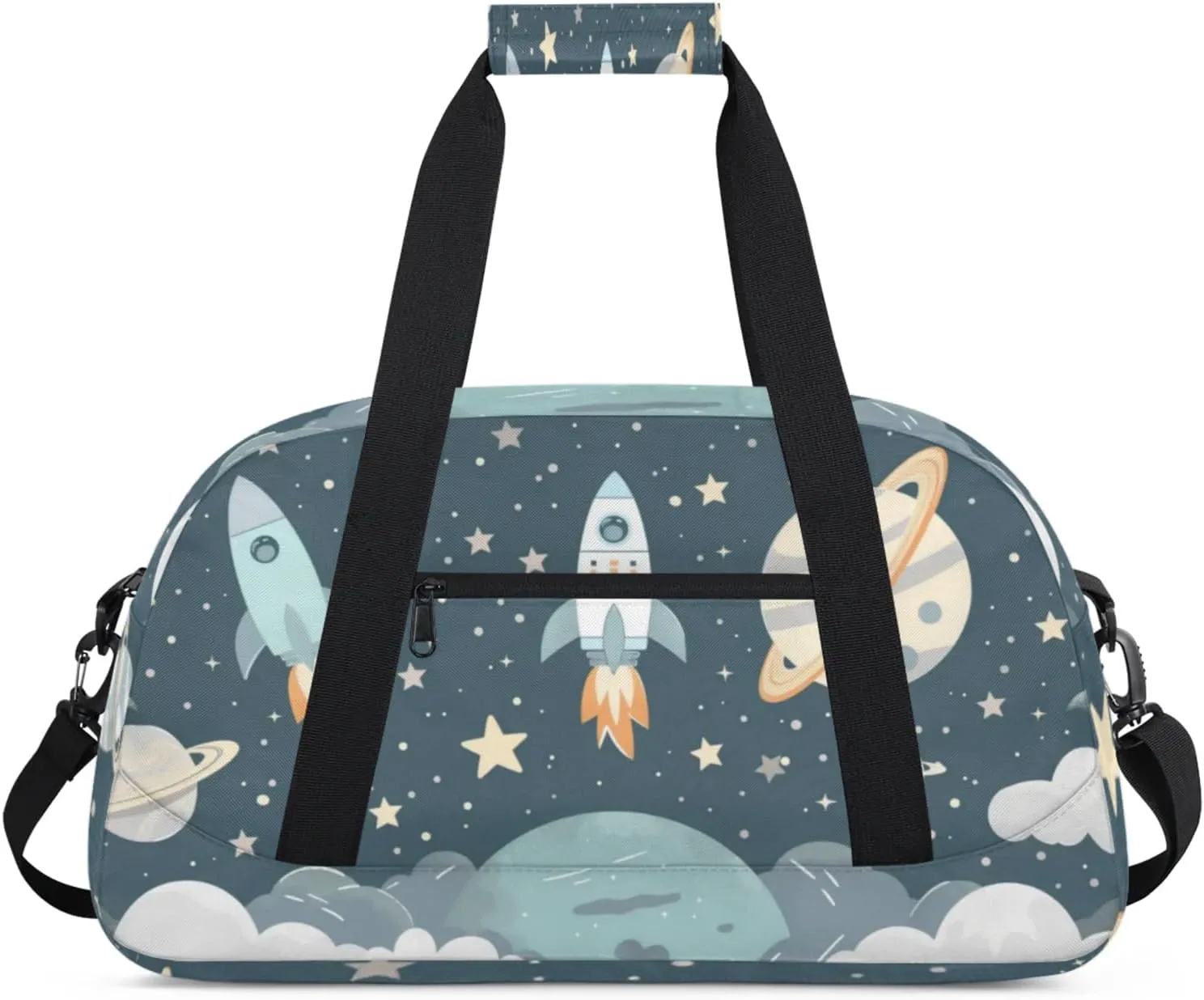 Universe Galaxy Space Gym Bag for Women Men, Sports Travel Duffel Bag Lightweight Workout Bag Carry On Overnight Weekender Bag