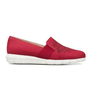 Van Dal 'Wilby' Slip On Trainers - Red Nubuck Leather