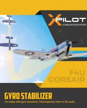 VOLANTEXRC RC Plane for Beginners, 4CH WWII RC Airplane F4U Corsair with Aileron, 2.4Ghz Remote Control Plane with Xpilot Self Righting&One Key Aerobatic&Upgraded Canopy (761-8V2 RTF)