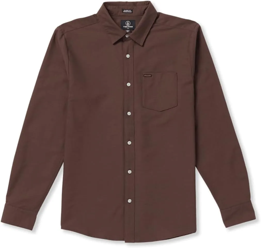 Volcom Men's Veeco Oxford Long Sleeve Button Down Shirt