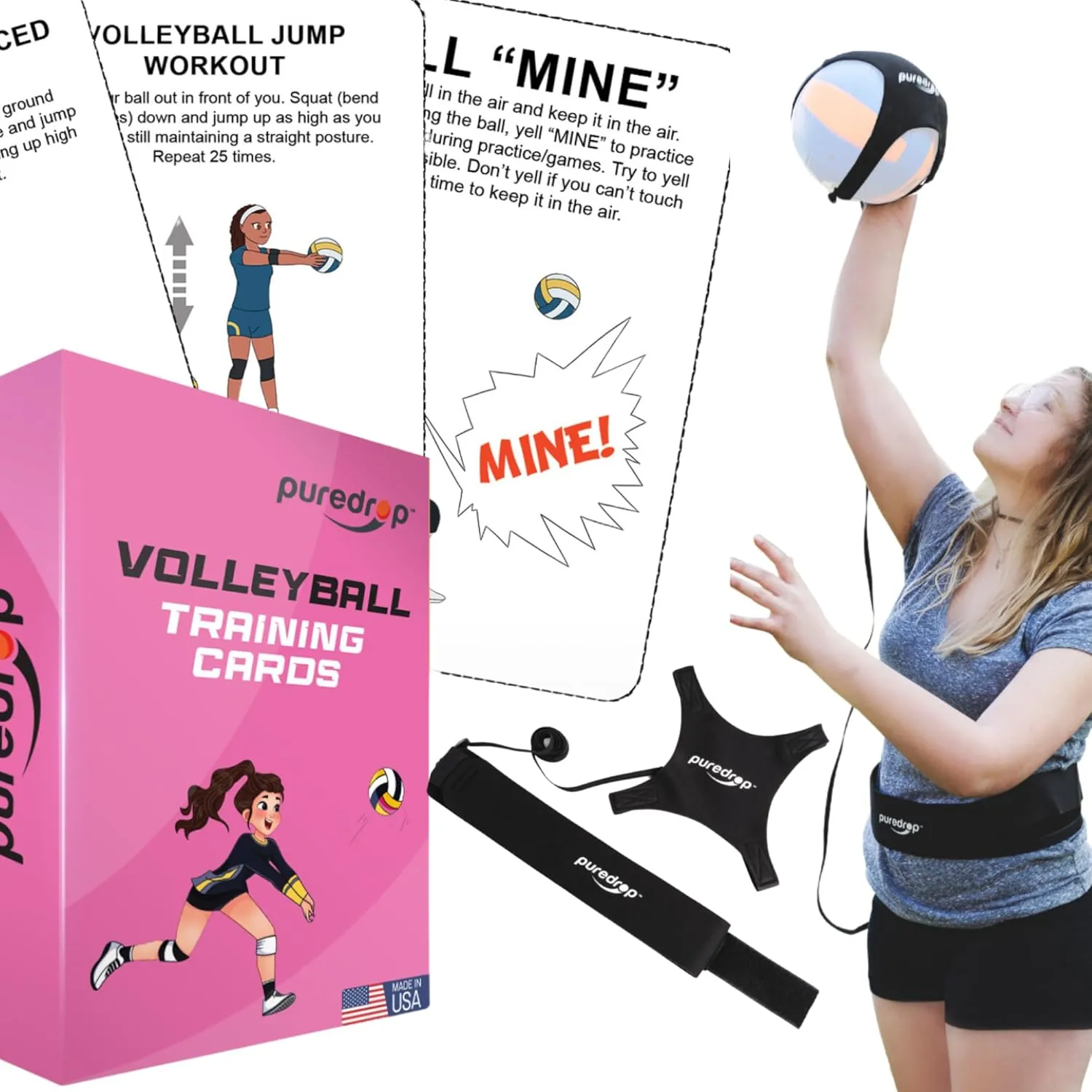 Volleyball Training Kit. Great Training Drills for Solo Practice for Volleyball Players.