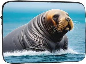 Walrus Prints Shockproof Portable Laptop Sleeve Bag 10 inch for Men and Women Business Travel, Office Daily Use