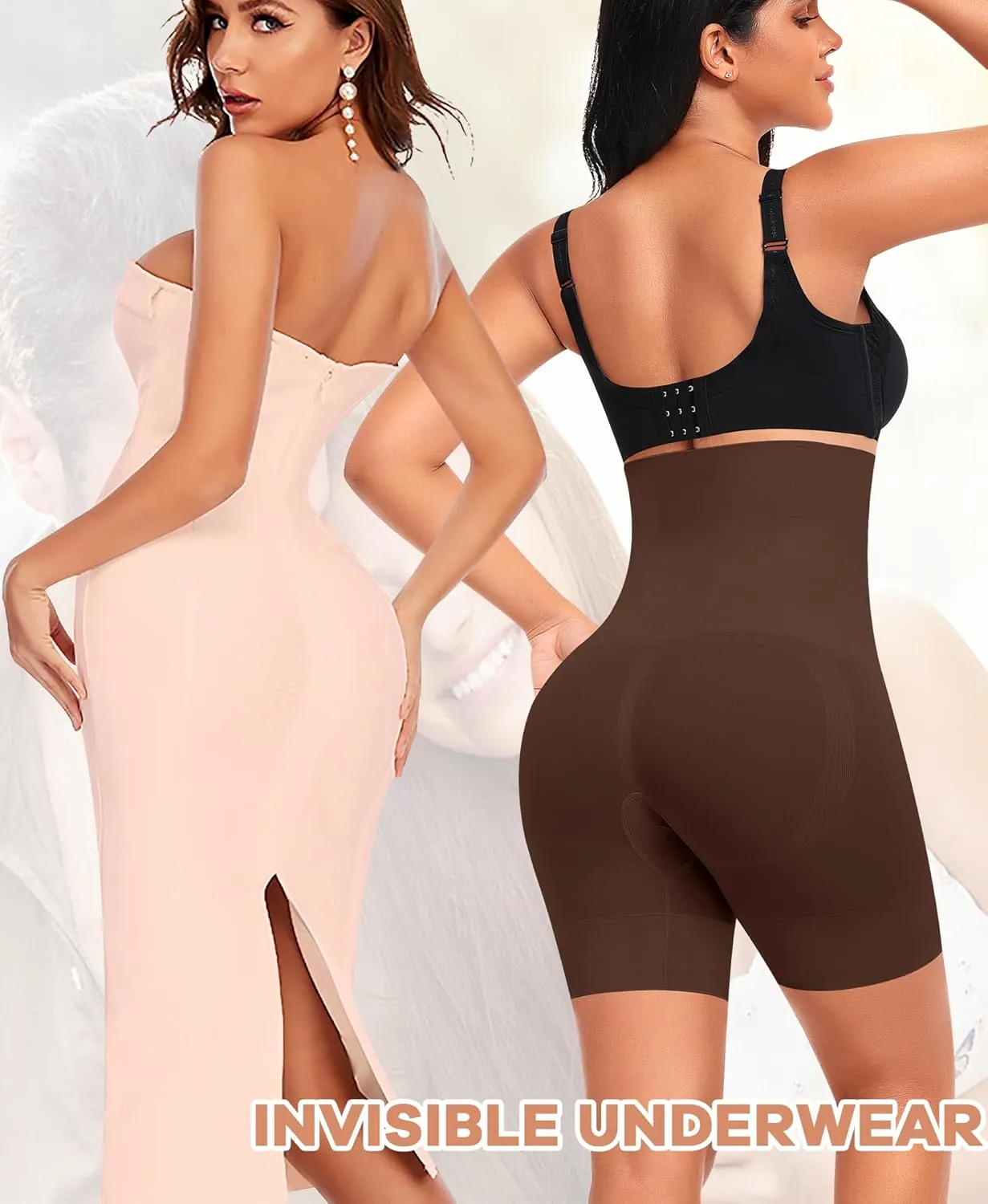 Werena Tummy Control Shapewear Shorts for Women Seamless High Waisted Body Shaper Shaping Underwear Girdle Panties