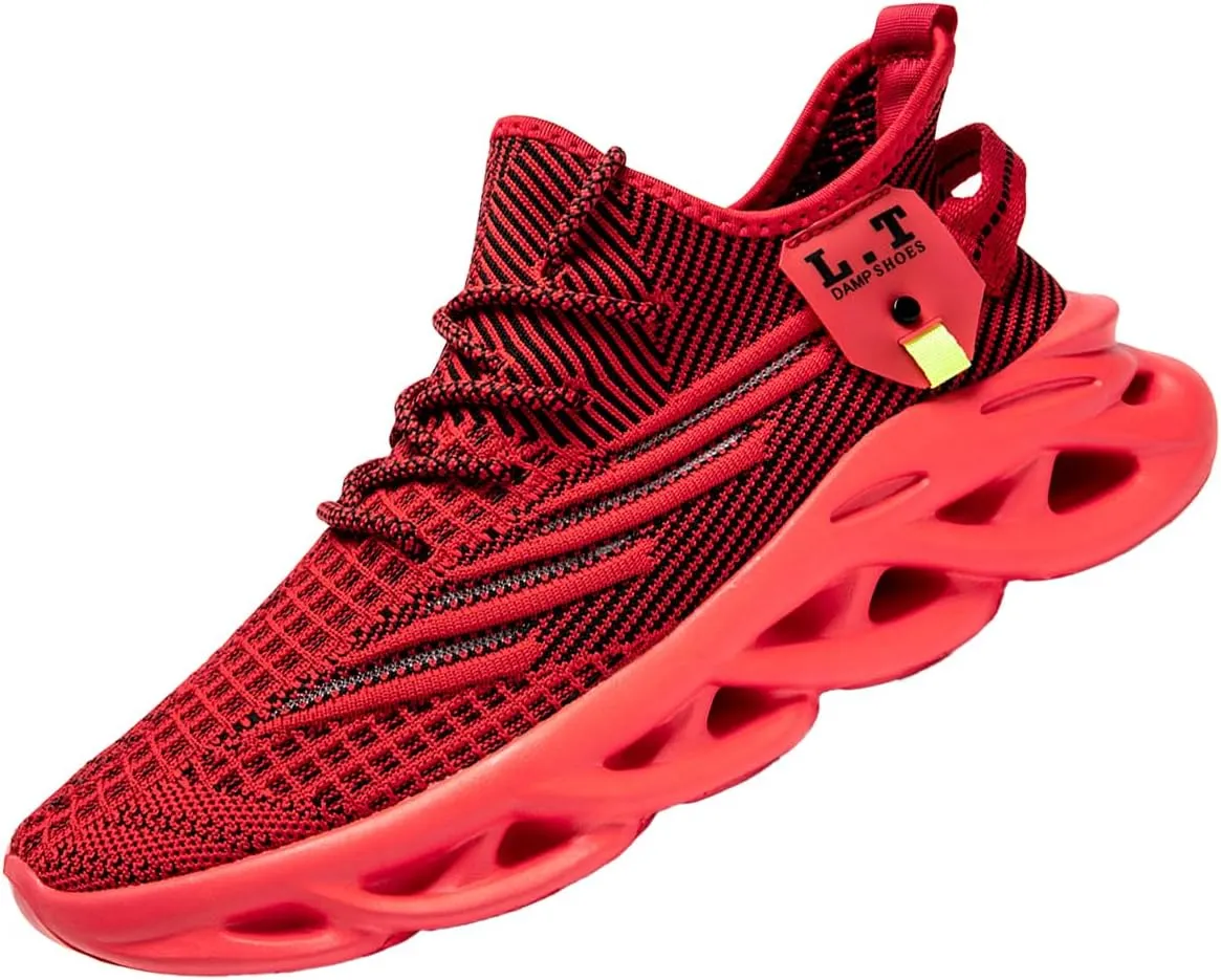 Women Running Shoes Slip On Sneakers Breathable Non-Slip Cushioned Sports Shoes for All-Day Comfort Walking Fitness Jogging with Lightweight EVA Elastic Sole