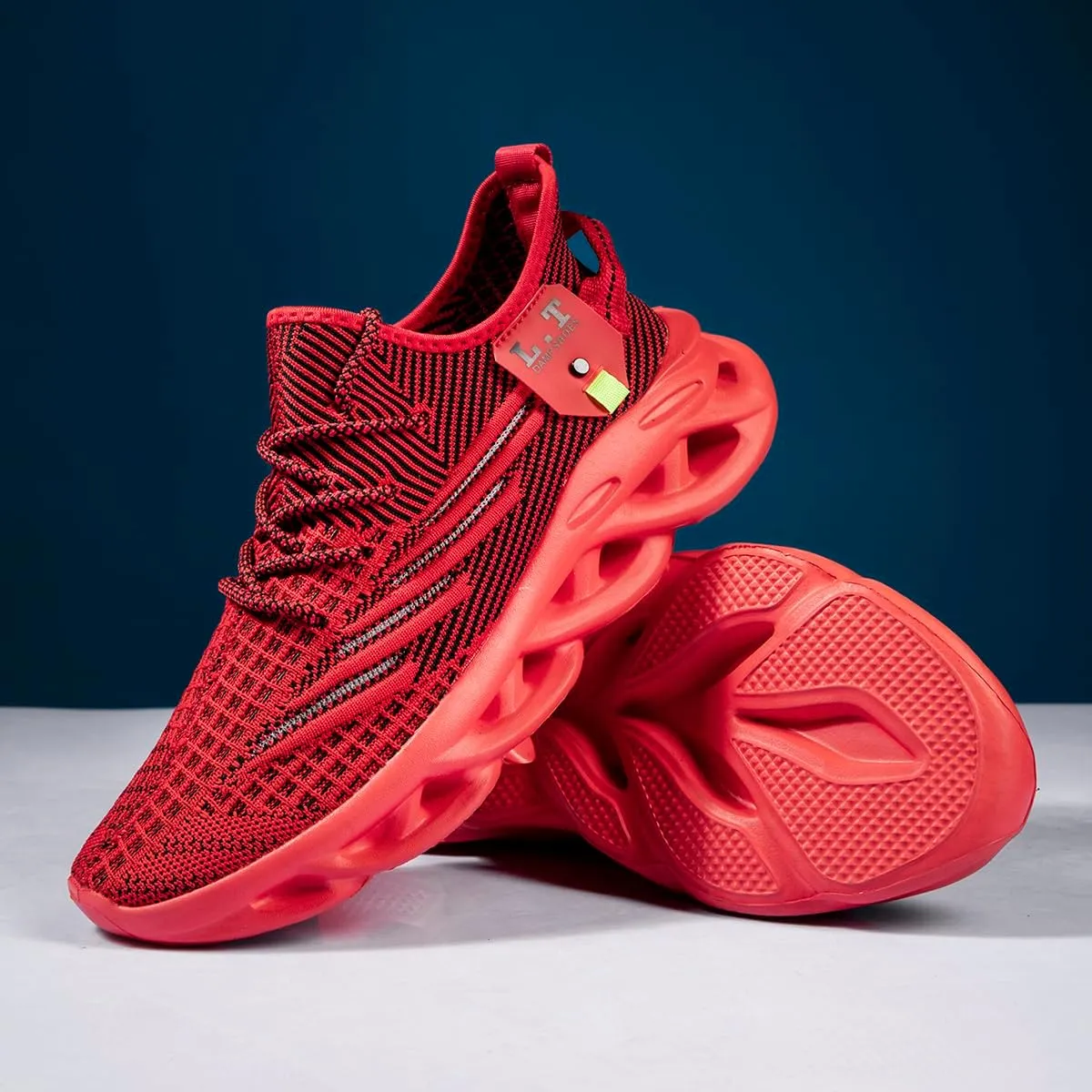 Women Running Shoes Slip On Sneakers Breathable Non-Slip Cushioned Sports Shoes for All-Day Comfort Walking Fitness Jogging with Lightweight EVA Elastic Sole