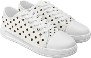 Womens Canvas Slip-On Shoes Lightweight Comfort Sneakers for Casual Wear Soft Cushioned Insole for Athletic Size 6-13.5 White Sole