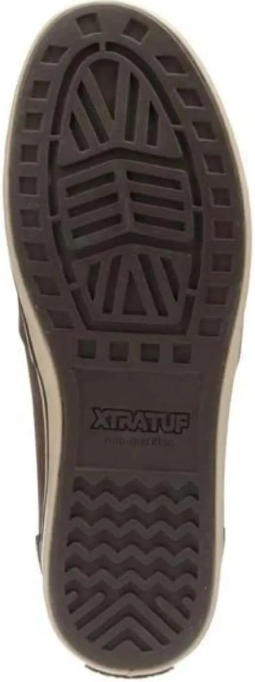 XTRATUF Sharkbyte Men’s Nubuck Leather Deck Shoes, Chocolate (22501-BRN-090)