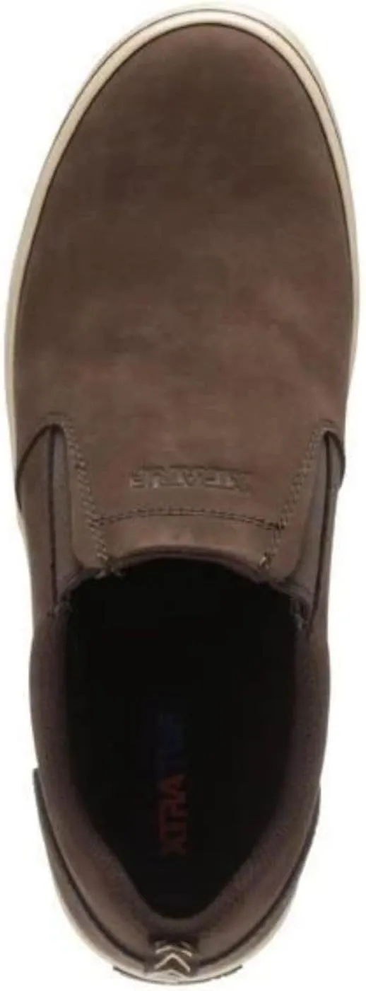 XTRATUF Sharkbyte Men’s Nubuck Leather Deck Shoes, Chocolate (22501-BRN-090)